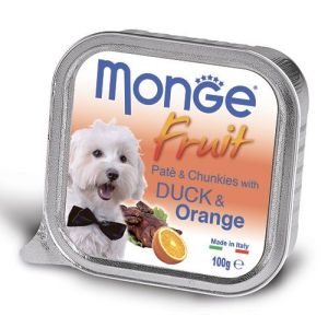 Monge д/собак конс. 100г Dog Fruit УТКА С АПЕЛЬСИНОМ 70013239